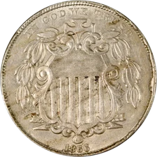 1866 Shield Nickel - Neat CUDS Great Deals From The Executive Coin Company