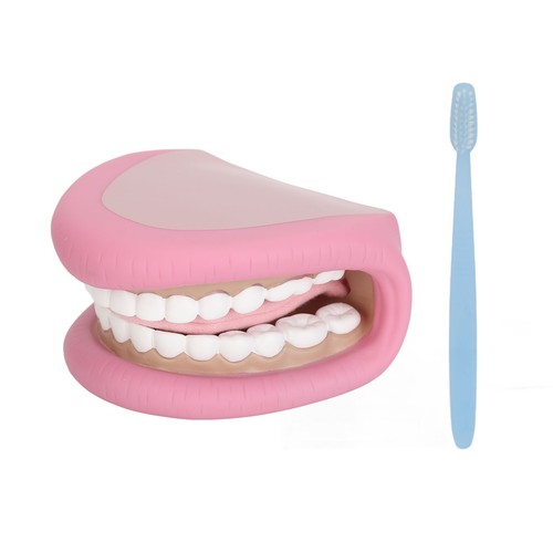Kids Mouth Hand Puppet 28 Teeth Tongue Mouth Puppet With Toothbrush - Photo 14/22