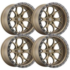 Set-4 Weld Off-road Ledge 6 18x9 6x135 Bronze Black -12mm Wheels Rims 18 Inch