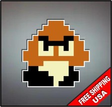 Nintendo NES 8-bit Goomba Super Mario 4" Vinyl Decal Sticker Emblem Locker Car