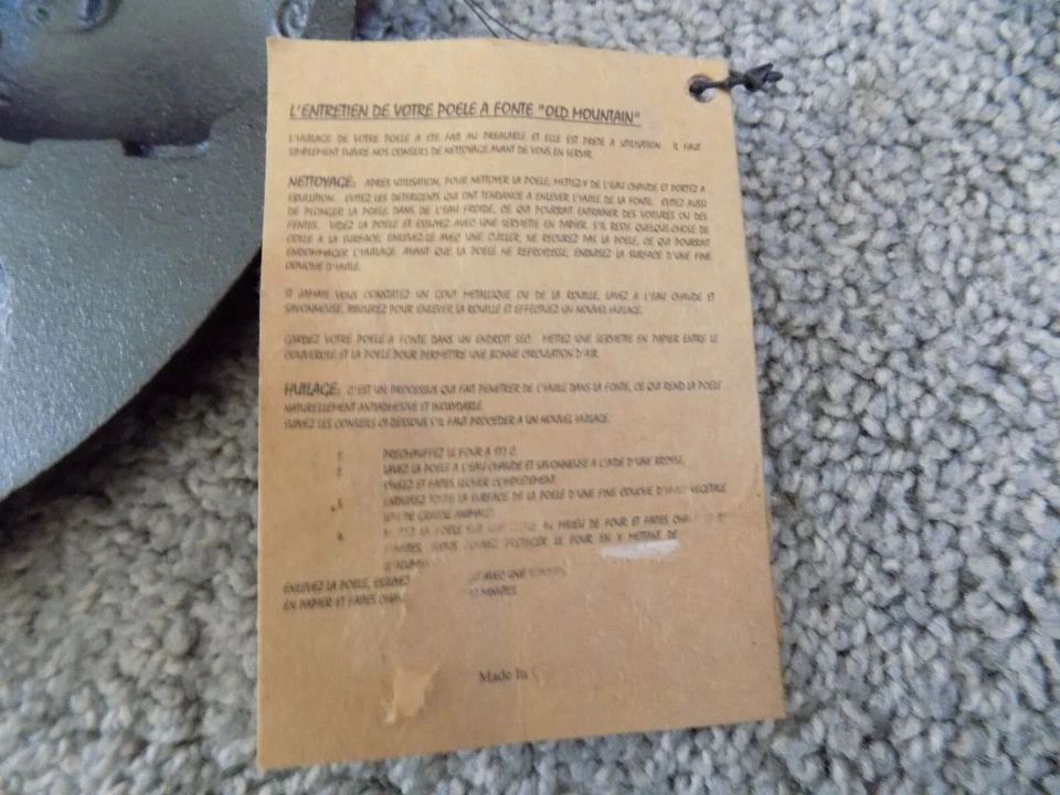 Sartén para hornear cerdo de hierro fundido Old Mountain nueva negra Foto 4 de 4