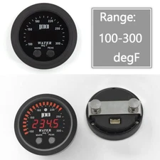 52mm Water Temp Gauge with 1/8 NPT Sensor Temperature Meter 32-212F W/Sensor