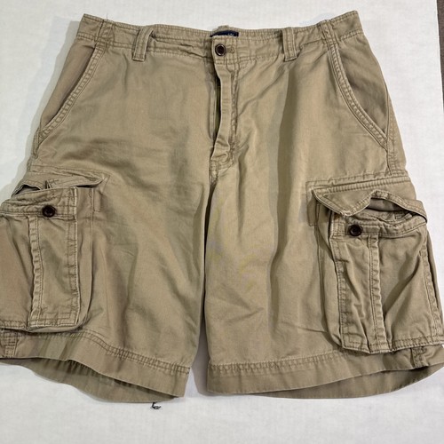 Bass Cargo Short Herren 36x10 Khaki Freizeit Wandern Baumwolle Preppy - Bild 1 von 6