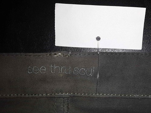 See Thru Soul Light Jeans Skinny Leg Olive Most Wanted NWT $50+ Sz 1 27x27 p3308 - Picture 9 of 9