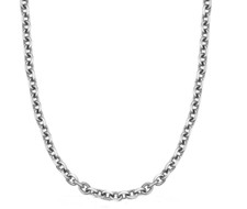6mm Medium Oval Link Chain Necklace Stainless Steel 29