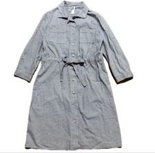 MARGARET HOWELL MHL. Cotton Blend Stripe Shirt Dress Size 2 Made In Japan