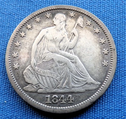 *VERY NICE LOOKING 1844-O SEATED LIBERTY HALF DOLLAR- ESTATE FRESH*