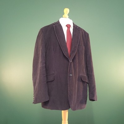 Marks & Spencer Autograph Corduroy Blazer Men's XL Brown Single Breasted Jacket