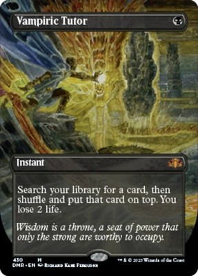 Light Play x 1 Vampiric Tutor - Foil - Borderless Dominaria Remastered Variants