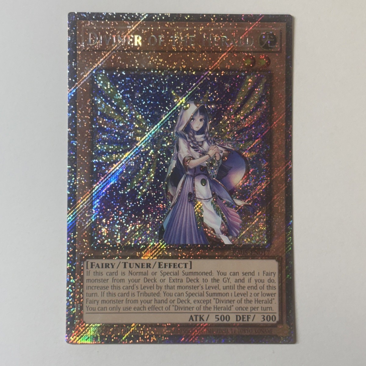 herald cards yugioh RC04-AE032 of the Arc Light (SR) You can only use each effect of Diviner of the Herald once per turn. Herald of Purple Light -