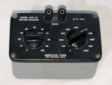 Vintage AEROVOX Model ARD-23 Decade Resistor Box Adjustable 0-10K & 0-1000 Ohms