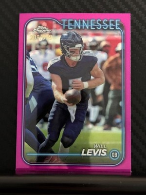 2024 Topps Chrome Magenta Refractor Will Levis 209/399 Tennessee Titans #188