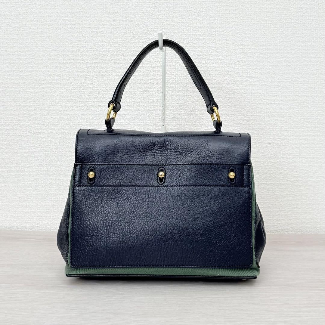 Borsa a tracolla Yves saint Laurent M Toe 2 vie in pelle verde navy autentica