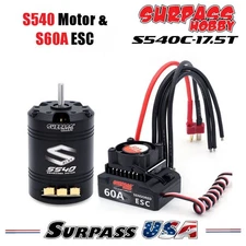 Surpass Hobby 1/10 S540 Combo 17.5t Fixed Timing Motor w/ S60A ESC