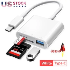 USB-C SD/TF Card Reader for iPhone16 15 iPad Mac Laptop,High-Speed Data Transfer