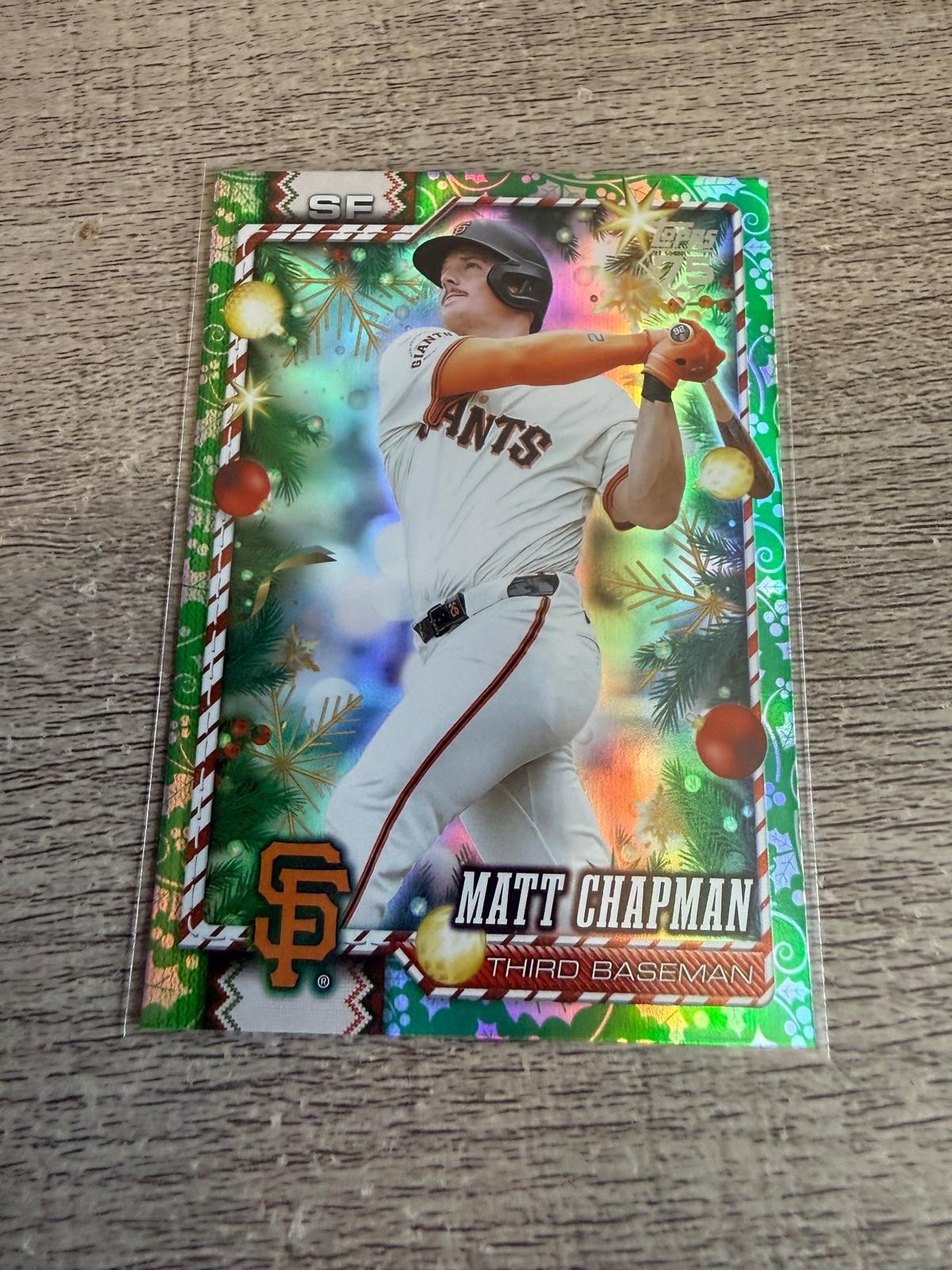 2026 Topps Holiday #H92 Matt Chapman Metallic Holly