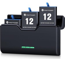 Firstpower 3-Channel USB Quick Charger for Gopro Hero 12/11/10/9/8/7/6/5 Battery