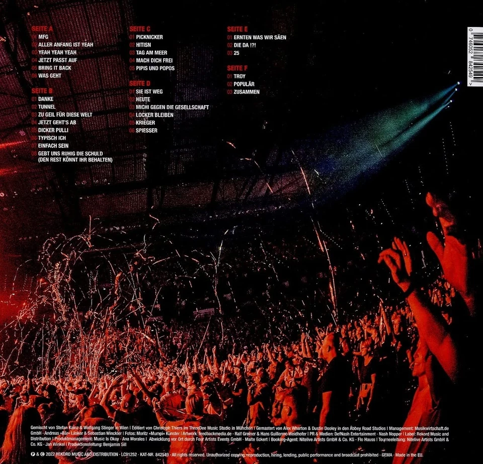 Die Fantastischen Vier Für Immer 30 Jahre Live (Vinyl) - Image 2 of 4