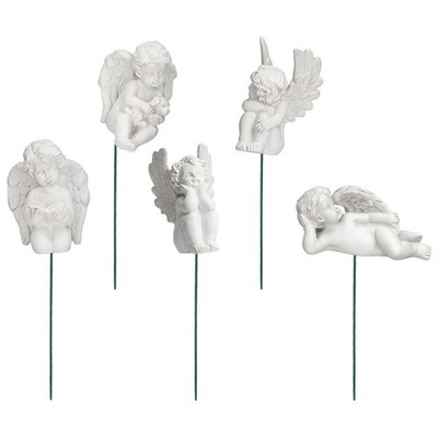 MiniAmorStatue, 5 Stück Mini Kind Engel Statue Miniatur Engel Figuren Harz, M...