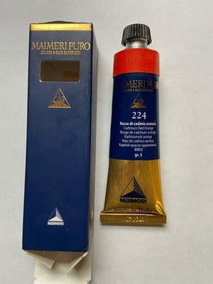 Maimeri Puro Oil Paint 40ml New in Box Cadmium Red Orange  40% off List Price