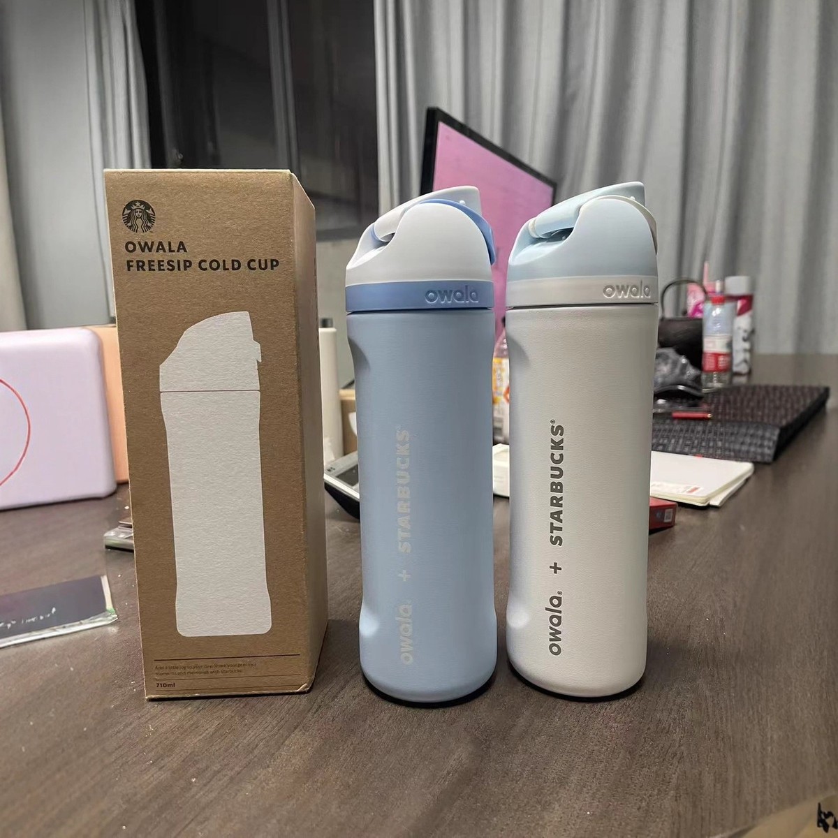 Starbucks Owala Freesip Coldcup 24oz Stainless Steel Water Bottle
