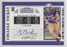 2019 Panini Contenders Draft Picks College Ticket Ben Burr-Kirven #190 Auto 2u3