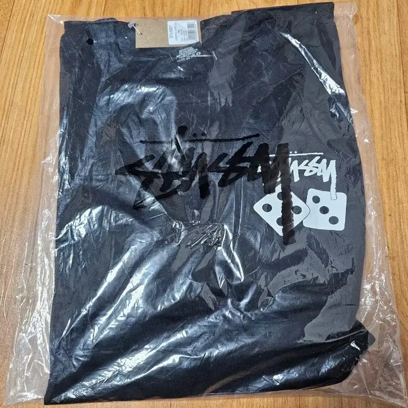Stussy Dice Logo Black Long Sleeve T-Shirt L