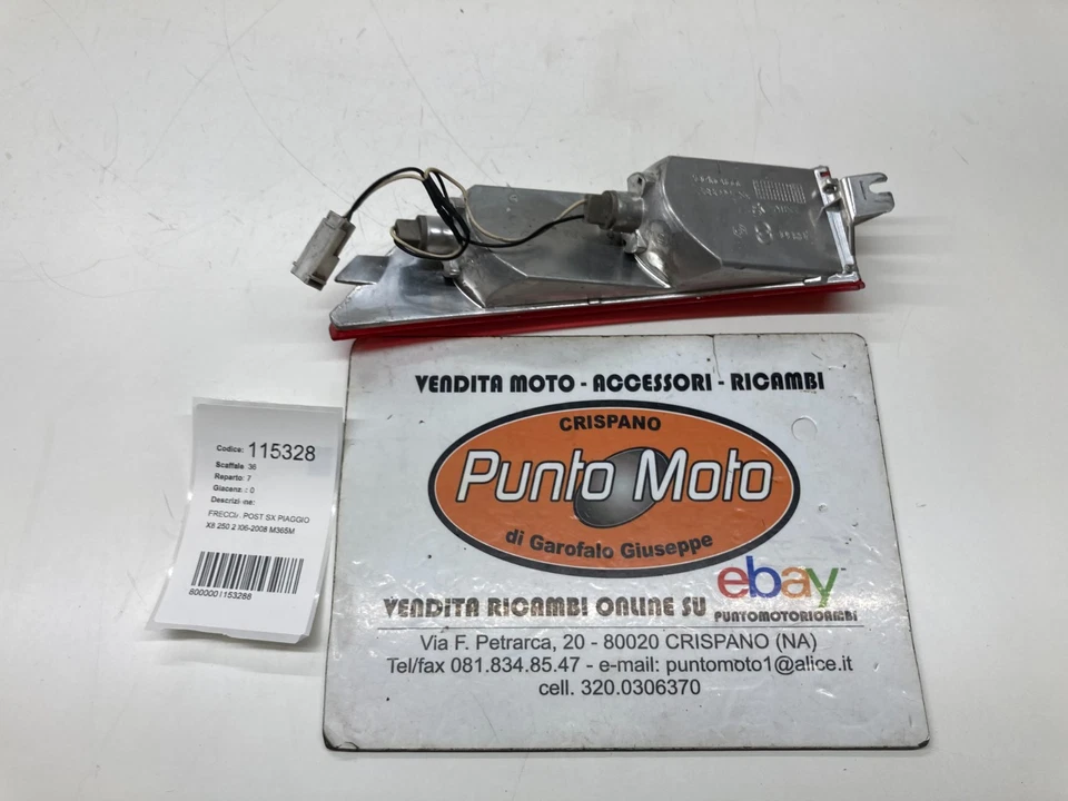 FRECCIA DI DIREZIONE POSTERIORE SINISTRA PIAGGIO X8 250 2004-2006-2008 M365M - Immagine 3 di 4