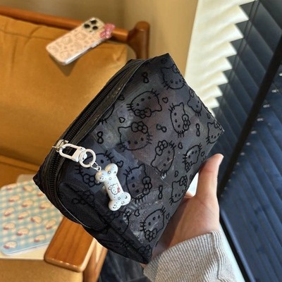Hello Kitty Federmäppchen Mesh zylindrisch Stifte Etui Make up Pinsel Tasche