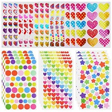 Star Stickers for Kids, 1814 PCS 27 Sheets Assorted Coloured Shaped Mini
