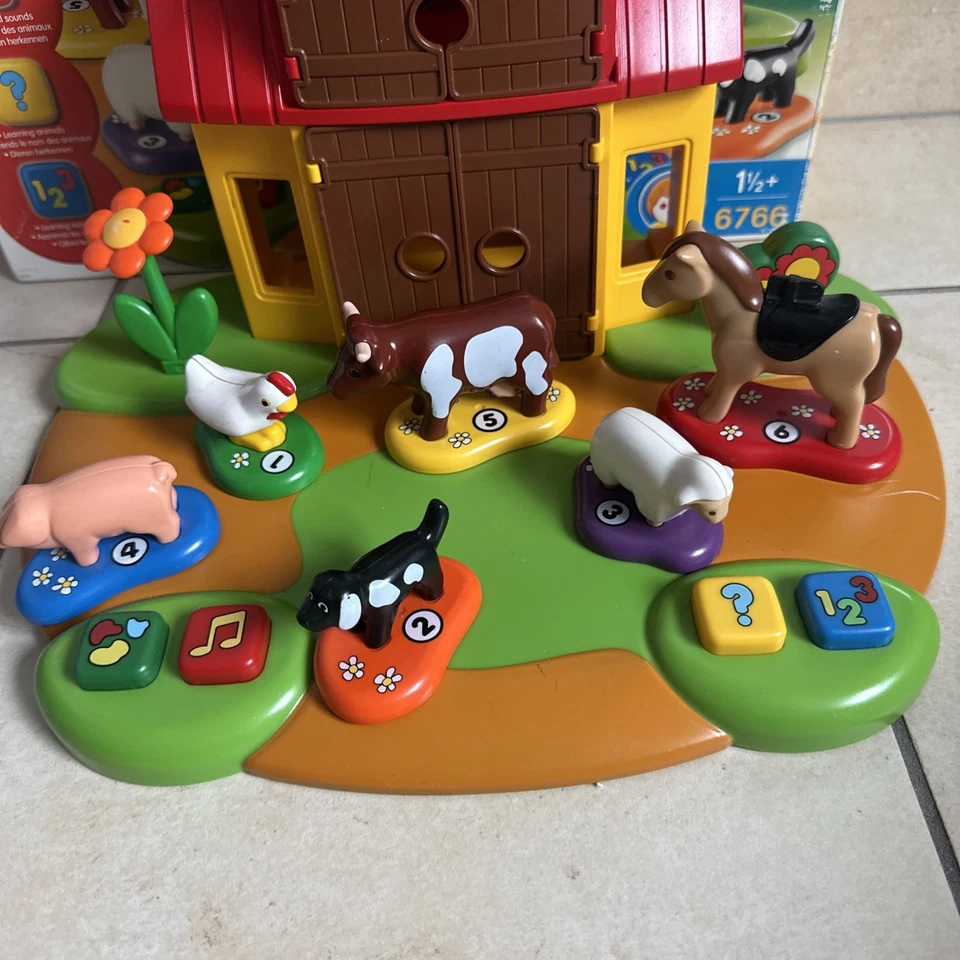 Playmobil 123 6766 La Ferme Interactive Avec Animaux En Boîte - Photo 2/4
