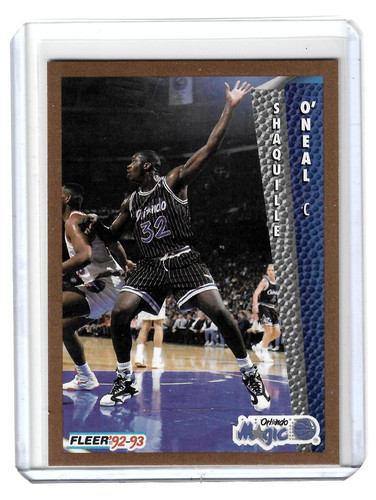 Shaquille O'Neal Rookie Fleer Basketball 1992-93 Card #401 Orlando Magic RC