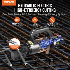 VEVOR Electric Hydraulic Rebar Cutter, 1500W Portable Rebar Cutter, Cutting up t