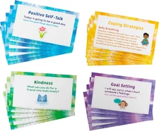 Social-Emotional Learning Conversation Cards for Home- Set of 18-Help Kids Learn