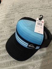 Quiksilver Foambition Trucker Hat Blue Geometric Snapback Cap NWT AQYHA03986 OS