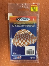 Estes 12 Inch 30.5 cm Parachute 2264 Pre-assembled Model Rocket Brand New Sealed