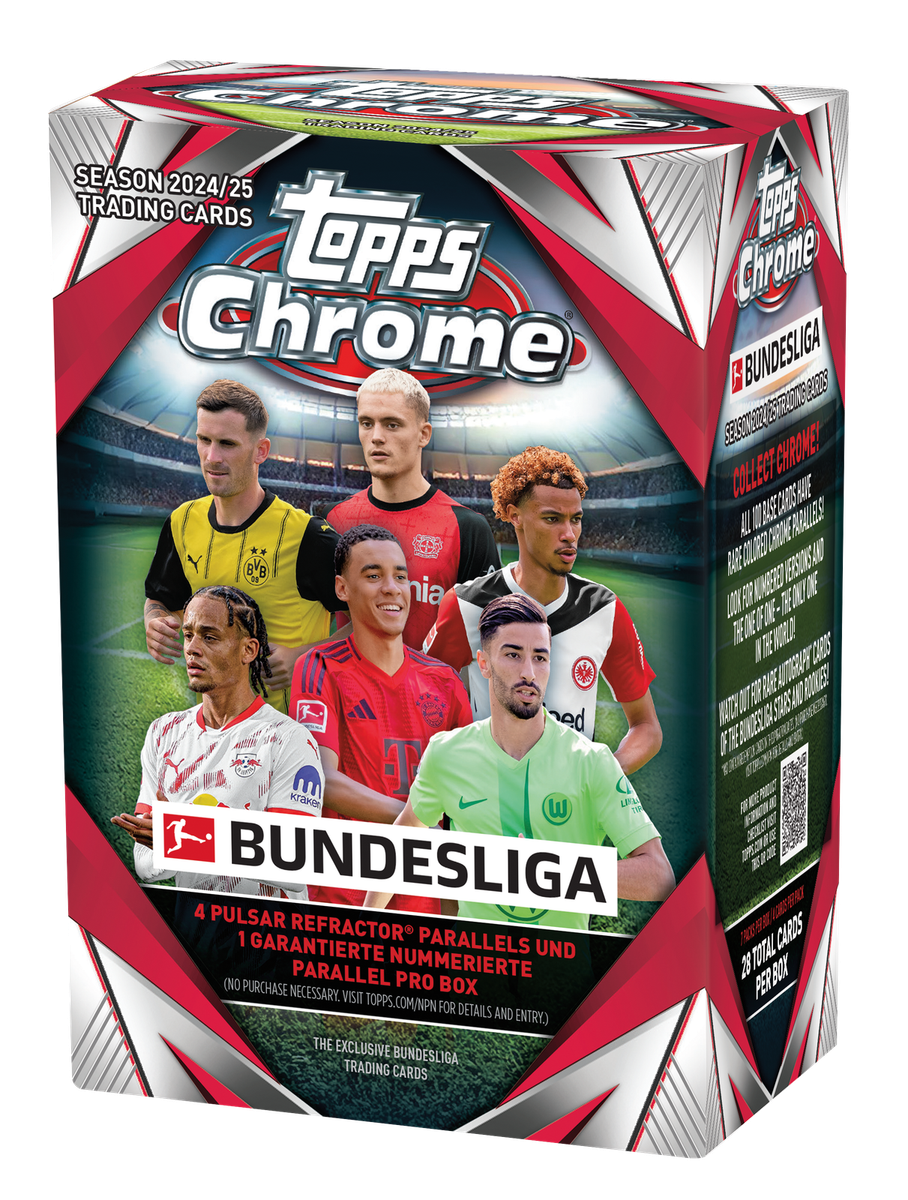【新品未開封】Topps Chrome Soccer bundesliga 2025 TOPPS CHROME BUNDESLIGA VALUE BLASTER BOX Soccer Brand