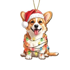 Corgi Dog Breed Wooden Ornament 2025, Christmas Decor,
