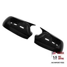 Side View Mirror Cover, 1 Pair Car Rearview Mirror Cover Cap, Glossy Black