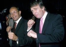 Al Damato and Donald Trump during Mike Tyson vs Carl William - 1989 Old Photo