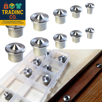 10PCS Stainless Steel Dowel Pin Centers Drilling Hole Tool Set with Sharp Point