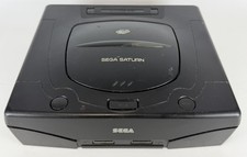 SEGA SATURN BLACK VIDEO GAME CONSOLE MK-80000A *TESTED & WORKING*