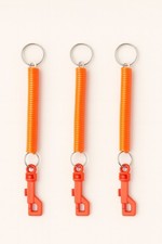 Job lot Bulk Wholesale 100 Stretchy Coil Keysrings keychain Lanyard Strap Id NEW