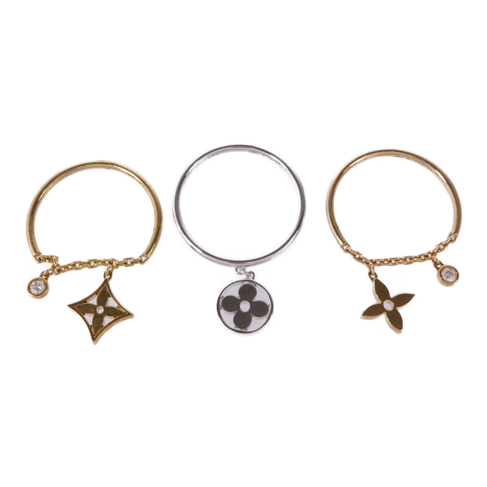 LOUIS VUITTON（LV） Anello LOUIS VUITTON LV Idillio Fiore Oro Giallo Bianco Rosa 18K US#8