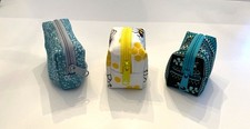 Three small cotton pouches new