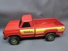 VINTAGE TONKA PICKUP TRUCK - U.S.A. RED FORD - PRESSED STEEL   - 14 1/2"