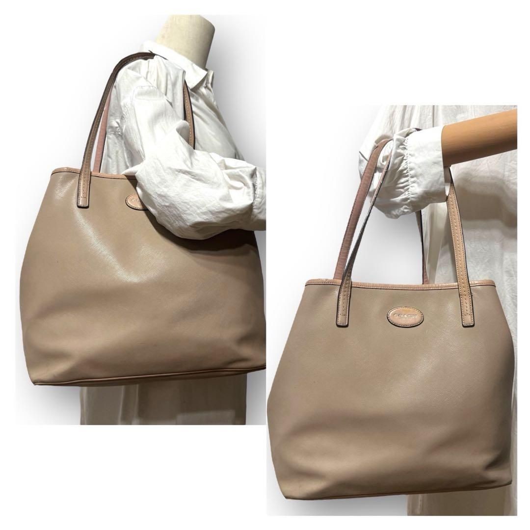 coach y2k bag Tote Bag A4 Storage Beige 11a thumbnail 10