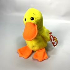 Ty Beanie Babys - Quackers The Duck 6" Plush Toy 4024 1994 5.5 inch 