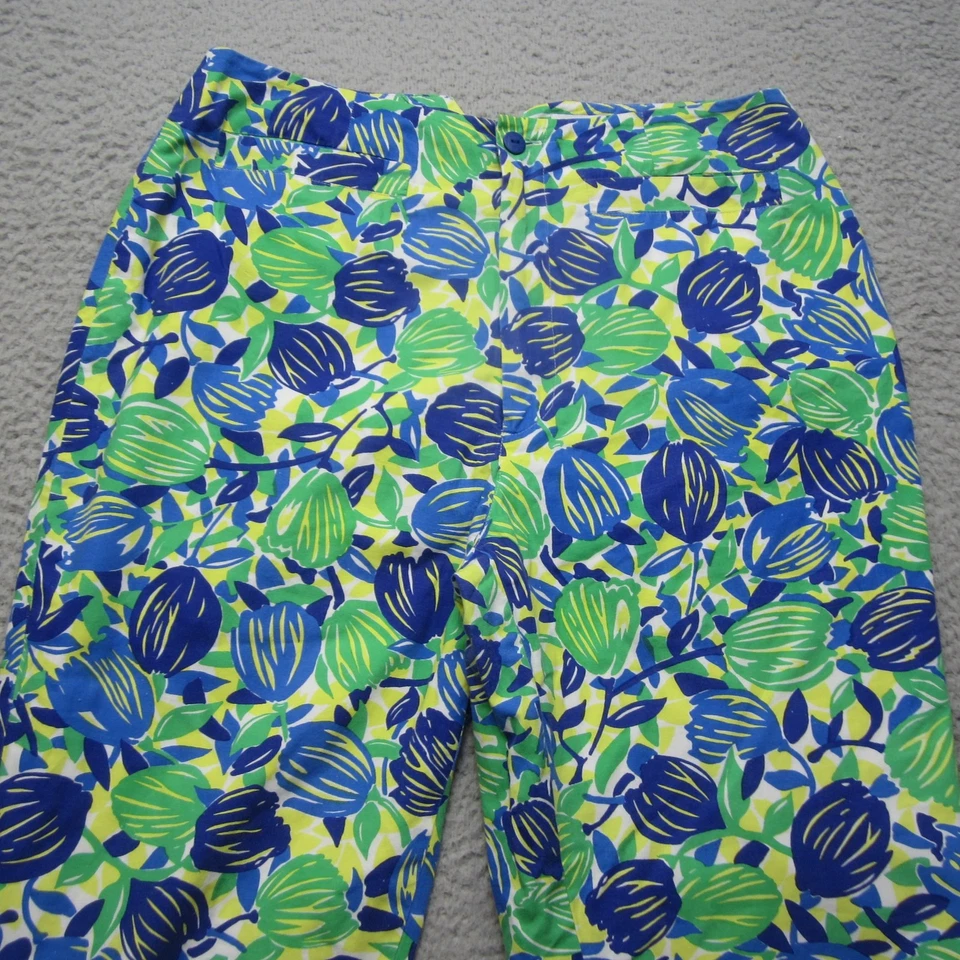 Calça Lilly Pulitzer Feminina 8 Estampa Floral Cropped Preppy Verão Casual - Imagem 2 de 4