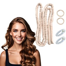 MOODKEY Heatless Curling Rod Headband, 63inch 1 Count Pack of 1 , Gold